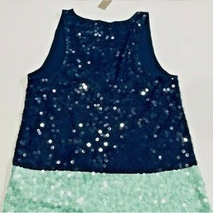 J.Crew colorblock sequin top, size small, NWT